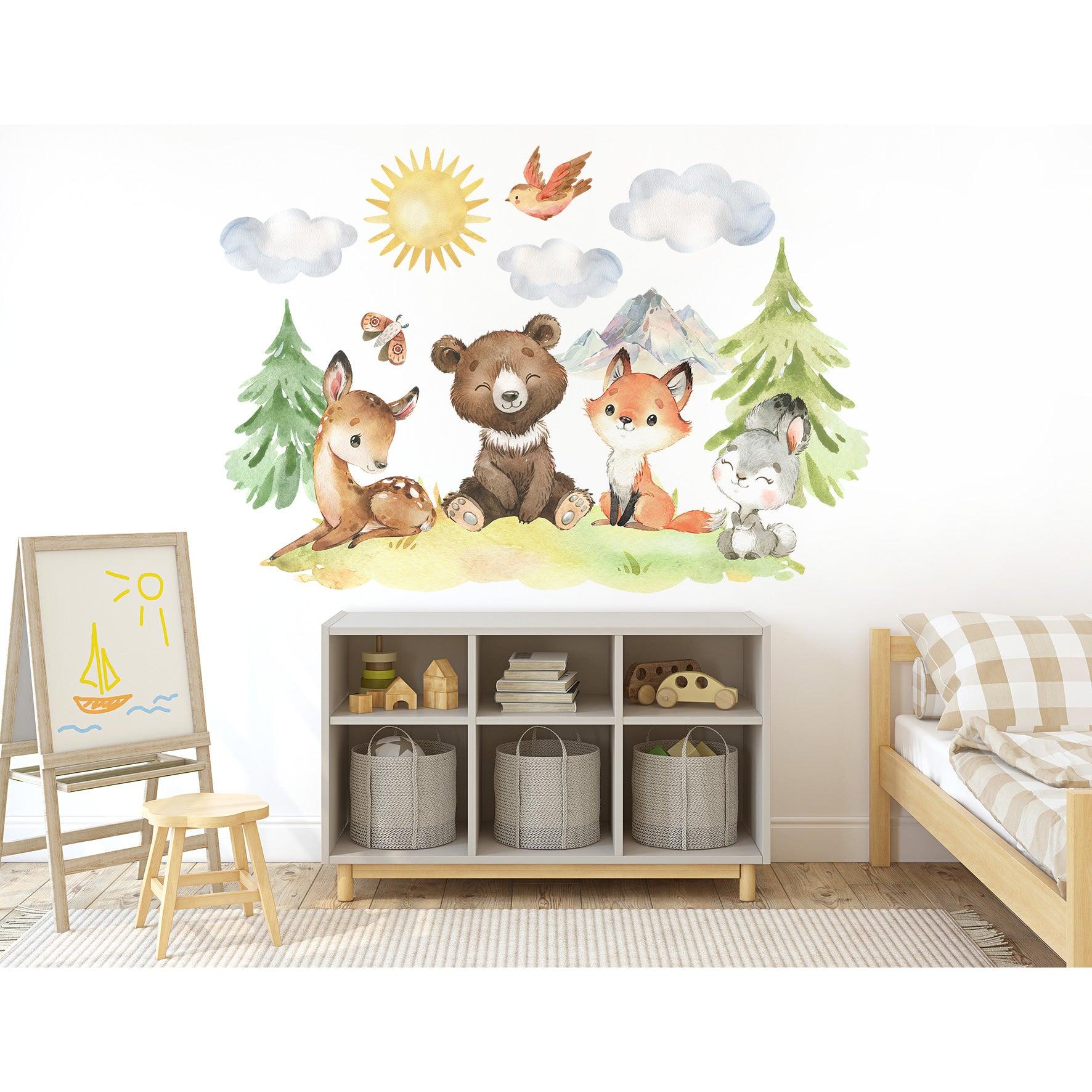 Wandtattoo Kinderzimmer - Waldtierbabys